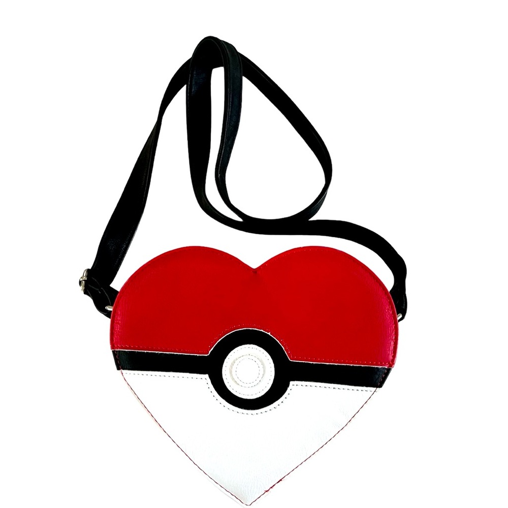 Rare Loungefly Pokemon Pokeball Heart Love Crossbody Bag Purse